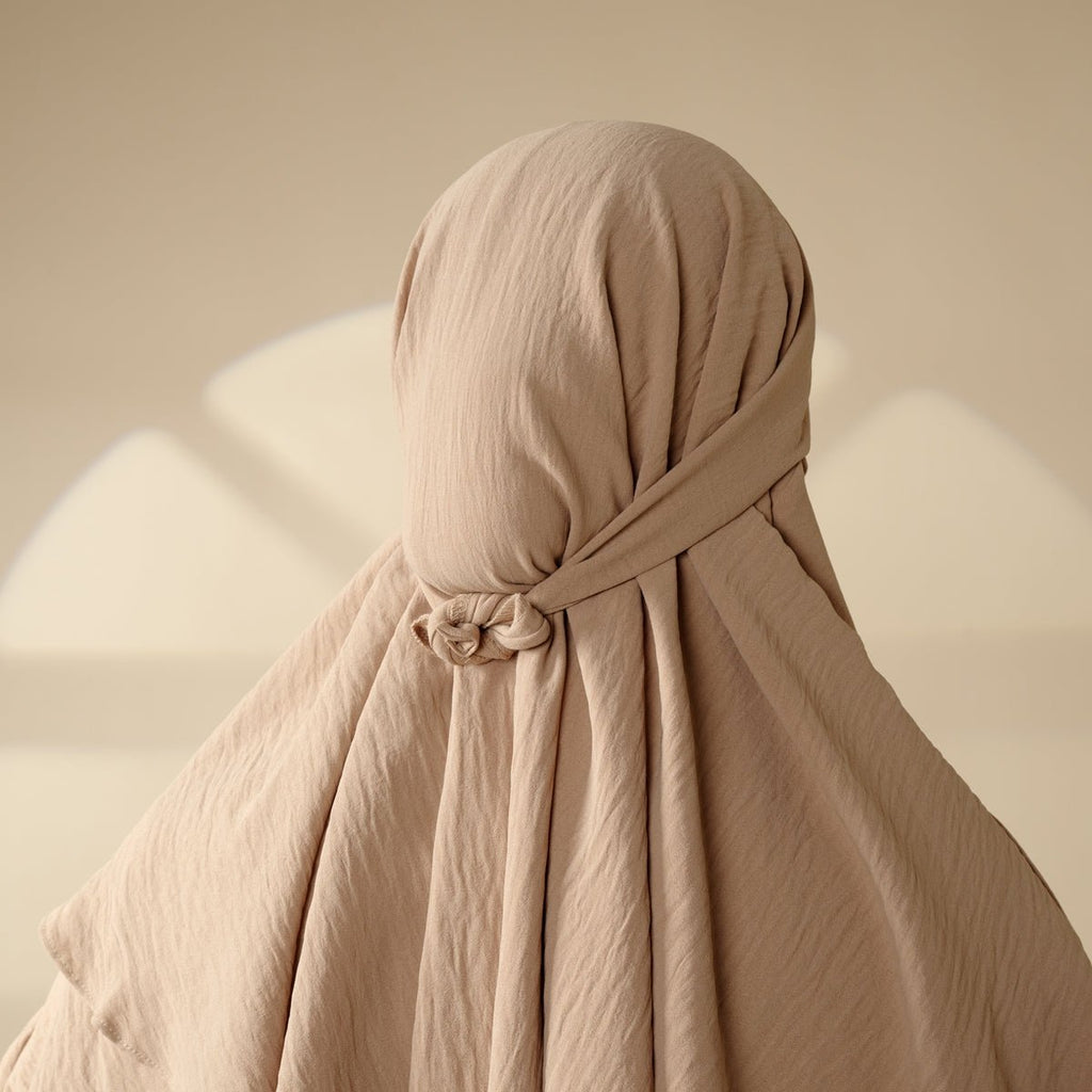 New Two-Layer Crepe Khimar (MK010) Mariam's Collection