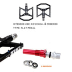 New Ultralight Bicycle Pedals Part Anti-Slip Aluminum Body Road Flat Foot Cycling Sealed 3 Bearing Mountain Bike Pedal Mountain Bike Pedals, Ultra Strong  Machined Bicycle Flat Alloy Pedals Non-Slip Stevvex