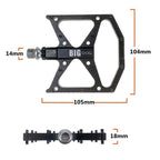 New Ultralight Bicycle Pedals Part Anti-Slip Aluminum Body Road Flat Foot Cycling Sealed 3 Bearing Mountain Bike Pedal Mountain Bike Pedals, Ultra Strong  Machined Bicycle Flat Alloy Pedals Non-Slip Stevvex