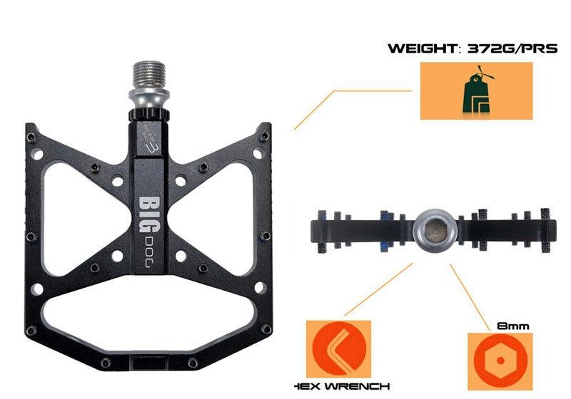 New Ultralight Bicycle Pedals Part Anti-Slip Aluminum Body Road Flat Foot Cycling Sealed 3 Bearing Mountain Bike Pedal Mountain Bike Pedals, Ultra Strong  Machined Bicycle Flat Alloy Pedals Non-Slip Stevvex