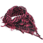 New Unisex Scarf Lightweight Plaid Tassel Arab Desert Shemagh Keffiyeh Scarf Wrap Pashmina Plaid Pattern Large Warm Keeper Military Shemagh Army Desert Keffiyeh Arab Scarf Shawl Neck Cover Head Wrap Scarf Military Shemagh Tactical Desert Keffiyeh Stevvex