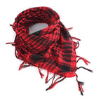 New Unisex Scarf Lightweight Plaid Tassel Arab Desert Shemagh Keffiyeh Scarf Wrap Pashmina Plaid Pattern Large Warm Keeper Military Shemagh Army Desert Keffiyeh Arab Scarf Shawl Neck Cover Head Wrap Scarf Military Shemagh Tactical Desert Keffiyeh Stevvex