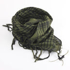 New Unisex Scarf Lightweight Plaid Tassel Arab Desert Shemagh Keffiyeh Scarf Wrap Pashmina Plaid Pattern Large Warm Keeper Military Shemagh Army Desert Keffiyeh Arab Scarf Shawl Neck Cover Head Wrap Scarf Military Shemagh Tactical Desert Keffiyeh Stevvex