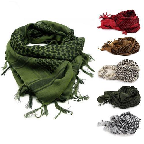 New Unisex Scarf Lightweight Plaid Tassel Arab Desert Shemagh Keffiyeh Scarf Wrap Pashmina Plaid Pattern Large Warm Keeper Military Shemagh Army Desert Keffiyeh Arab Scarf Shawl Neck Cover Head Wrap Scarf Military Shemagh Tactical Desert Keffiyeh Stevvex