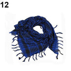 New Unisex Scarf Lightweight Plaid Tassel Arab Desert Shemagh Keffiyeh Scarf Wrap Pashmina Plaid Pattern Large Warm Keeper Military Shemagh Army Desert Keffiyeh Arab Scarf Shawl Neck Cover Head Wrap Scarf Military Shemagh Tactical Desert Keffiyeh Stevvex