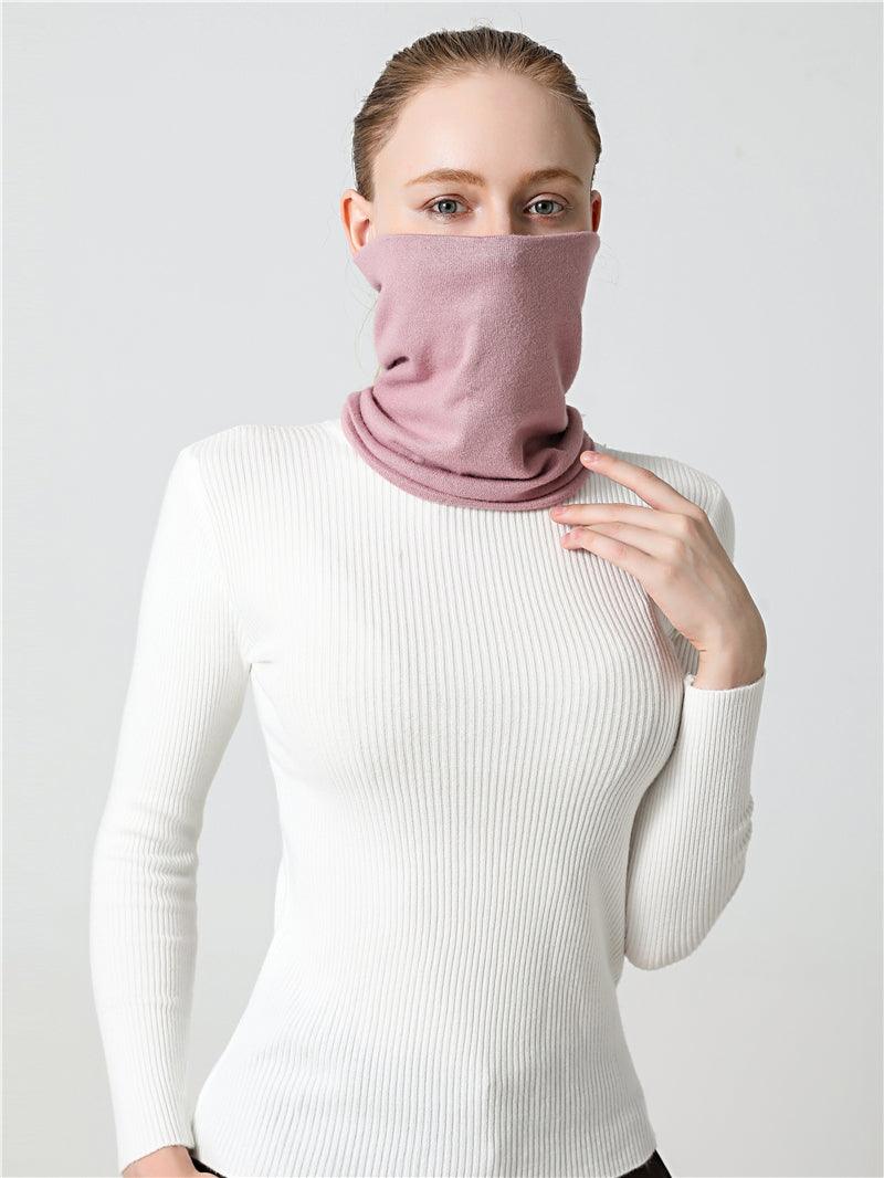New Unisex Solid Ring Scarf Luxury Neckerchief Children's Outdoor Ski Face Mask Winter Warm Snood Cotton Men Women Echarpe Outdoor Seamless Face Mask Tube Bandana Homotropy for Dust Fishing Yoga Motorcycling Festivals Sports Stevvex