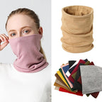 New Unisex Solid Ring Scarf Luxury Neckerchief Children's Outdoor Ski Face Mask Winter Warm Snood Cotton Men Women Echarpe Outdoor Seamless Face Mask Tube Bandana Homotropy for Dust Fishing Yoga Motorcycling Festivals Sports Stevvex