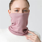 New Unisex Solid Ring Scarf Luxury Neckerchief Children's Outdoor Ski Face Mask Winter Warm Snood Cotton Men Women Echarpe Outdoor Seamless Face Mask Tube Bandana Homotropy for Dust Fishing Yoga Motorcycling Festivals Sports Stevvex