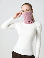 New Unisex Solid Ring Scarf Luxury Neckerchief Children's Outdoor Ski Face Mask Winter Warm Snood Cotton Men Women Echarpe Outdoor Seamless Face Mask Tube Bandana Homotropy for Dust Fishing Yoga Motorcycling Festivals Sports Stevvex