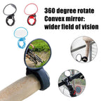 New Universal Bicycle Mirror Handlebar Rearview Mirror Rotate Wide-Angle Road Bike Cycling Accessories Rotatable Rear View Mirrors Handlebar Mounted Glass Mirror Universal Rearview Mirror For Mountain Bike And Road Bike