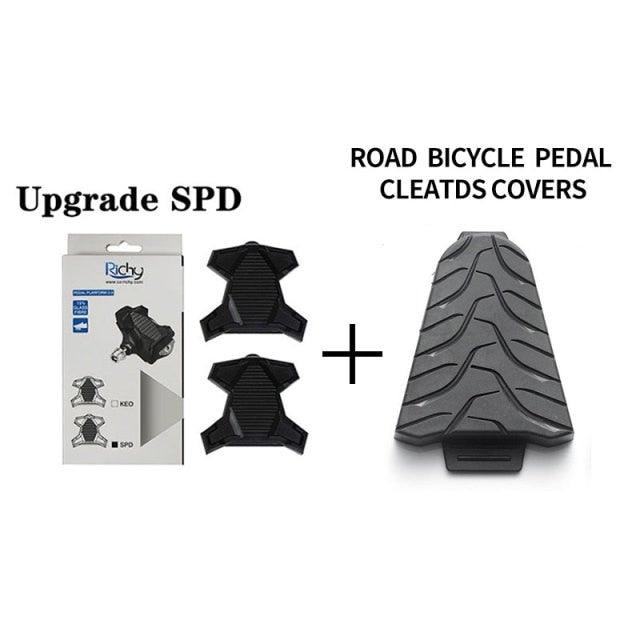 New Upgrade Road Bike Clipless Pedal Platform Adapter Convert For Look System Bicycle Clip Pedal Adaptor Converts Clipless Into Flat Pedals No Cleats Needed Adding Grip And Comfort Stevvex