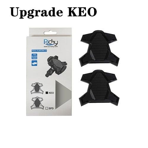 New Upgrade Road Bike Clipless Pedal Platform Adapter Convert For Look System Bicycle Clip Pedal Adaptor Converts Clipless Into Flat Pedals No Cleats Needed Adding Grip And Comfort Stevvex