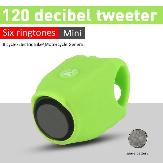 New USB Rechargeable Battery Bicycle Bell 120db Waterproof Cycling Bike Bells Electric Horn Mini Portable Cycling Handlebar Bell Electra Bike Bell Electric Cycling Bells Horn Loud Bicycle Horns Water-Resistant Sound Modes Bike Bells Stevvex