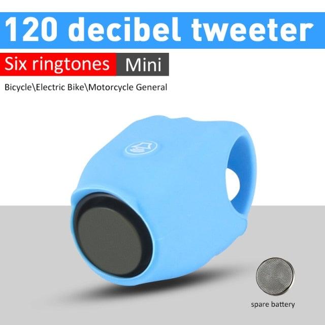 New USB Rechargeable Battery Bicycle Bell 120db Waterproof Cycling Bike Bells Electric Horn Mini Portable Cycling Handlebar Bell Electra Bike Bell Electric Cycling Bells Horn Loud Bicycle Horns Water-Resistant Sound Modes Bike Bells Stevvex