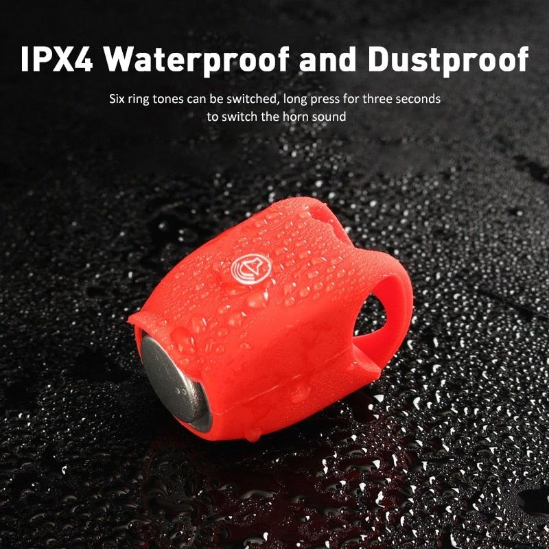 New USB Rechargeable Battery Bicycle Bell 120db Waterproof Cycling Bike Bells Electric Horn Mini Portable Cycling Handlebar Bell Electra Bike Bell Electric Cycling Bells Horn Loud Bicycle Horns Water-Resistant Sound Modes Bike Bells Stevvex