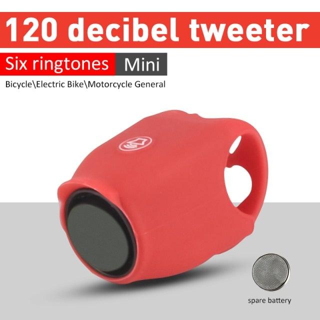 New USB Rechargeable Battery Bicycle Bell 120db Waterproof Cycling Bike Bells Electric Horn Mini Portable Cycling Handlebar Bell Electra Bike Bell Electric Cycling Bells Horn Loud Bicycle Horns Water-Resistant Sound Modes Bike Bells Stevvex