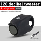 New USB Rechargeable Battery Bicycle Bell 120db Waterproof Cycling Bike Bells Electric Horn Mini Portable Cycling Handlebar Bell Electra Bike Bell Electric Cycling Bells Horn Loud Bicycle Horns Water-Resistant Sound Modes Bike Bells Stevvex