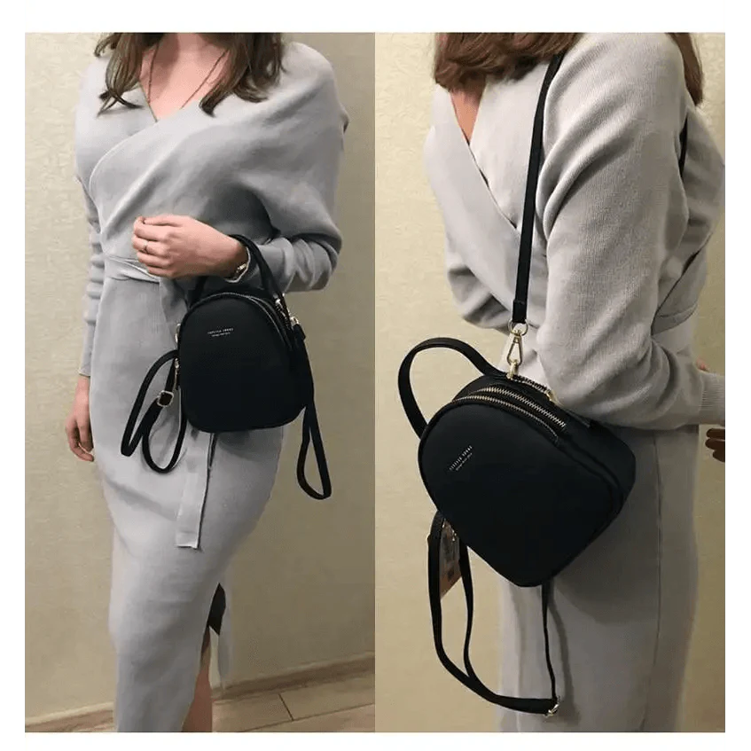 New Versatile Big Capacity 3 Layer Women Backpack Fashionable Small Backpack For Ladies Soft Leather Shoulder Crossbody bag for Female Stevvex