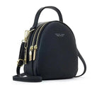 New Versatile Big Capacity 3 Layer Women Backpack Fashionable Small Backpack For Ladies Soft Leather Shoulder Crossbody bag for Female Stevvex