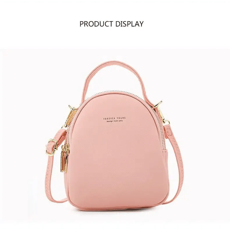 New Versatile Big Capacity 3 Layer Women Backpack Fashionable Small Backpack For Ladies Soft Leather Shoulder Crossbody bag for Female Stevvex