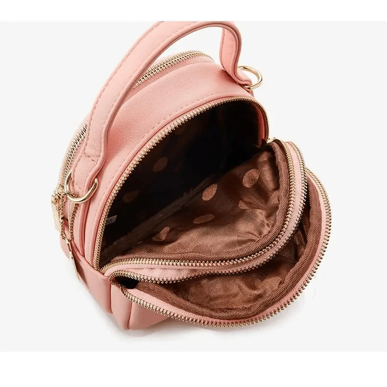 New Versatile Big Capacity 3 Layer Women Backpack Fashionable Small Backpack For Ladies Soft Leather Shoulder Crossbody bag for Female Stevvex