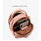 New Versatile Big Capacity 3 Layer Women Backpack Fashionable Small Backpack For Ladies Soft Leather Shoulder Crossbody bag for Female Stevvex