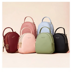 New Versatile Big Capacity 3 Layer Women Backpack Fashionable Small Backpack For Ladies Soft Leather Shoulder Crossbody bag for Female Stevvex