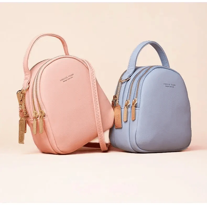 New Versatile Big Capacity 3 Layer Women Backpack Fashionable Small Backpack For Ladies Soft Leather Shoulder Crossbody bag for Female Stevvex