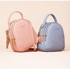 New Versatile Big Capacity 3 Layer Women Backpack Fashionable Small Backpack For Ladies Soft Leather Shoulder Crossbody bag for Female Stevvex
