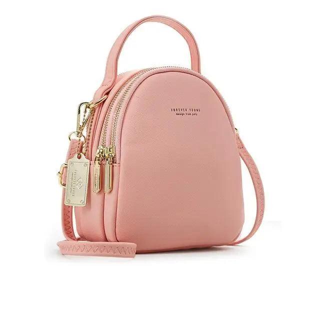 New Versatile Big Capacity 3 Layer Women Backpack Fashionable Small Backpack For Ladies Soft Leather Shoulder Crossbody bag for Female Stevvex