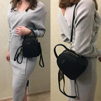 New Versatile Big Capacity 3 Layer Women Backpack Fashionable Small Backpack For Ladies Soft Leather Shoulder Crossbody bag for Female Stevvex