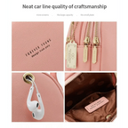 New Versatile Big Capacity 3 Layer Women Backpack Fashionable Small Backpack For Ladies Soft Leather Shoulder Crossbody bag for Female Stevvex
