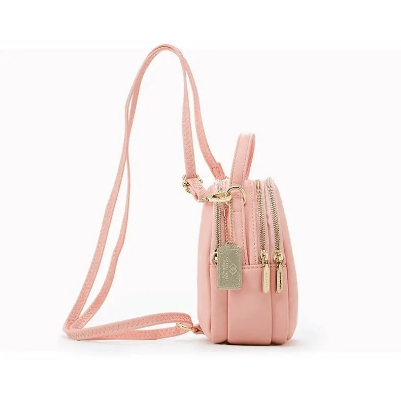 New Versatile Big Capacity 3 Layer Women Backpack Fashionable Small Backpack For Ladies Soft Leather Shoulder Crossbody bag for Female Stevvex