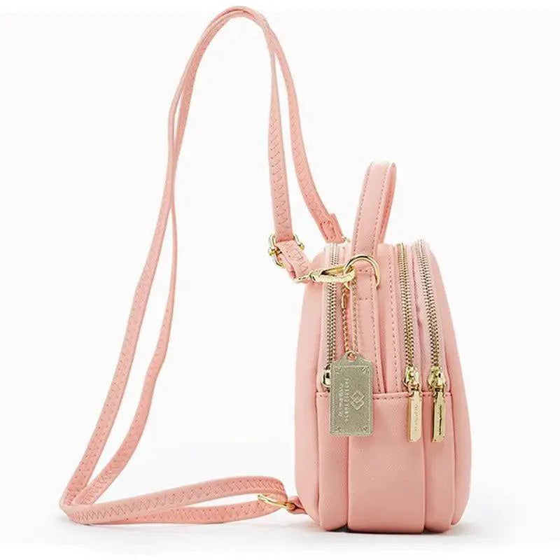 New Versatile Big Capacity 3 Layer Women Backpack Fashionable Small Backpack For Ladies Soft Leather Shoulder Crossbody bag for Female Stevvex