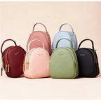 New Versatile Big Capacity 3 Layer Women Backpack Fashionable Small Backpack For Ladies Soft Leather Shoulder Crossbody bag for Female Stevvex