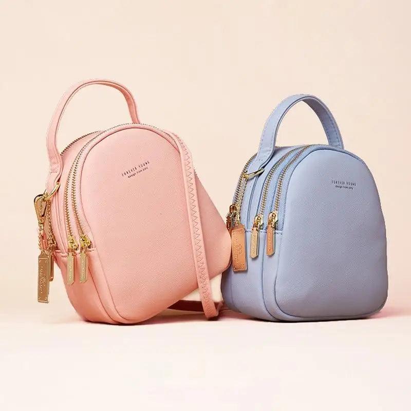 New Versatile Big Capacity 3 Layer Women Backpack Fashionable Small Backpack For Ladies Soft Leather Shoulder Crossbody bag for Female Stevvex