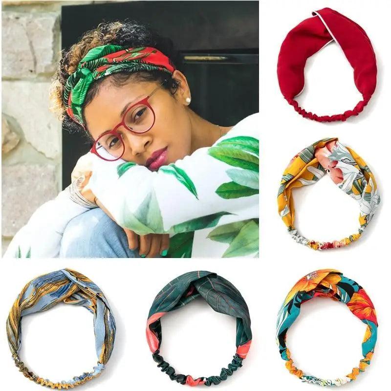 New Versatile Design Fashion Women's Summer Style Headbands For Girl Cross Turban Bandanas Hairbands Hair Accessories Stevvex