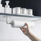 New Vigorous 1Pc Kitchen Self-adhesive Accessories Under Cabinet Paper Roll Rack Towel Holder Tissue Hanger Storage Rack for Bathroom Toilet Stevvex