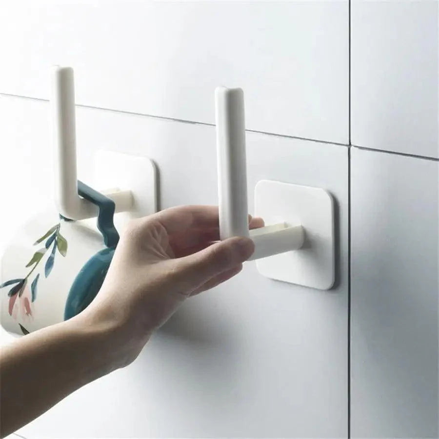 New Vigorous 1Pc Kitchen Self-adhesive Accessories Under Cabinet Paper Roll Rack Towel Holder Tissue Hanger Storage Rack for Bathroom Toilet Stevvex
