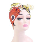 New Vintage African Print Stretch Bandana Head Wrap Long Scarf satin Floral Women Party Turban Headwear Cap Hair Accessories Stevvex