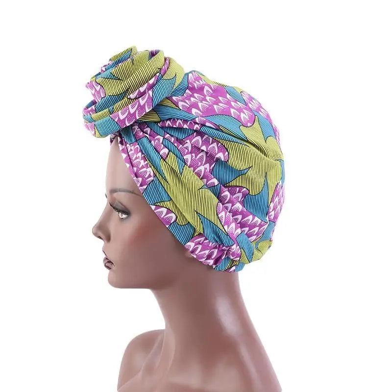 New Vintage African Print Stretch Bandana Head Wrap Long Scarf satin Floral Women Party Turban Headwear Cap Hair Accessories Stevvex