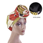 New Vintage African Print Stretch Bandana Head Wrap Long Scarf satin Floral Women Party Turban Headwear Cap Hair Accessories Stevvex