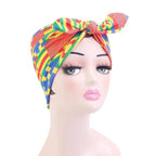 New Vintage African Print Stretch Bandana Head Wrap Long Scarf satin Floral Women Party Turban Headwear Cap Hair Accessories Stevvex