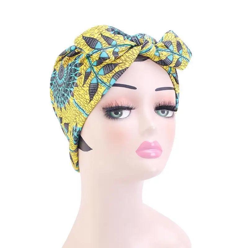 New Vintage African Print Stretch Bandana Head Wrap Long Scarf satin Floral Women Party Turban Headwear Cap Hair Accessories Stevvex