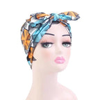 New Vintage African Print Stretch Bandana Head Wrap Long Scarf satin Floral Women Party Turban Headwear Cap Hair Accessories Stevvex
