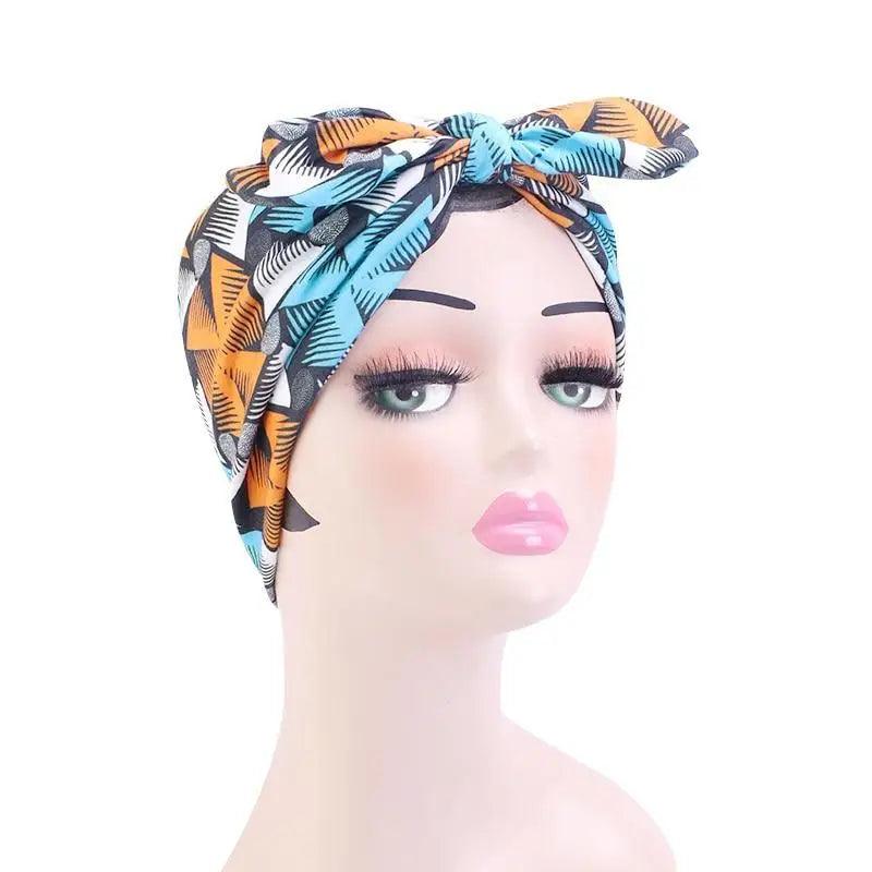 New Vintage African Print Stretch Bandana Head Wrap Long Scarf satin Floral Women Party Turban Headwear Cap Hair Accessories Stevvex