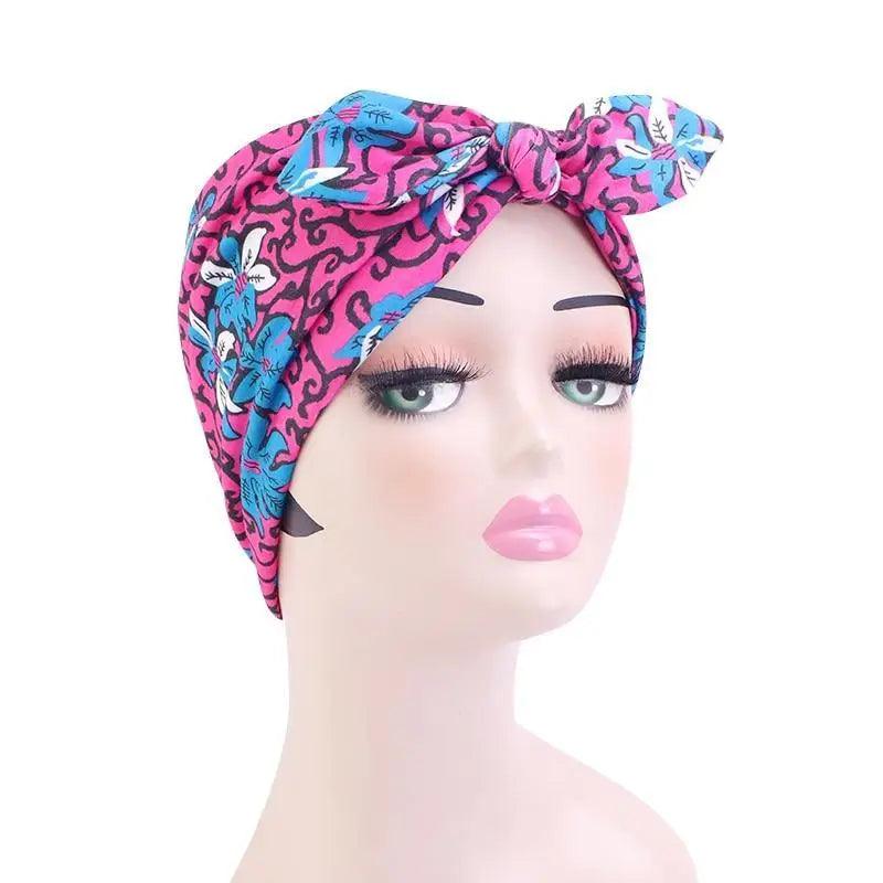 New Vintage African Print Stretch Bandana Head Wrap Long Scarf satin Floral Women Party Turban Headwear Cap Hair Accessories Stevvex
