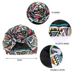 New Vintage African Print Stretch Bandana Head Wrap Long Scarf satin Floral Women Party Turban Headwear Cap Hair Accessories Stevvex