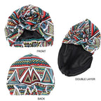 New Vintage African Print Stretch Bandana Head Wrap Long Scarf satin Floral Women Party Turban Headwear Cap Hair Accessories Stevvex