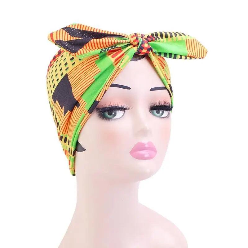 New Vintage African Print Stretch Bandana Head Wrap Long Scarf satin Floral Women Party Turban Headwear Cap Hair Accessories Stevvex